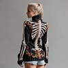Women's Halloween Body Organ Muscle Print Round Neck Loose Sweatshirt