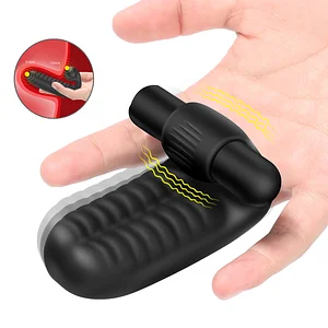 G-Spot and Clitoral Stimulating Finger Sleeve Vibrator for Orgasmic Massage and Masturbation