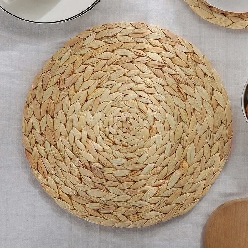 Retro Solid Color Water Hyacinth Grass Placemat
