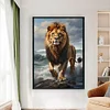 Lion-11CT Stamped Cross Stitch 40*70cm(Big Size)