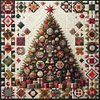 Weihnachtsbaum - runder Bohrer Diamantmalerei - 50*50cm