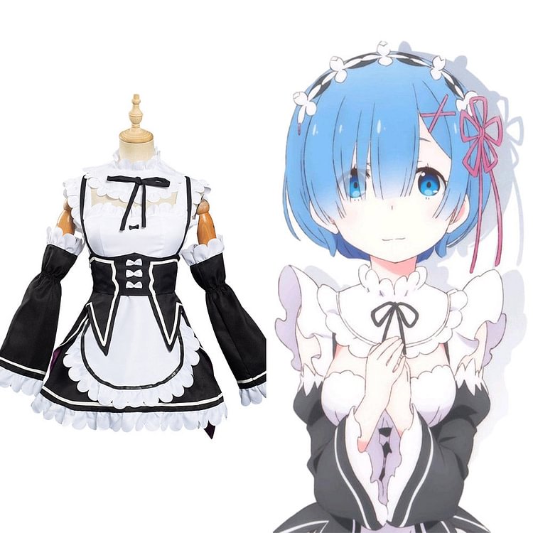 Re:Zero Life in a Different World from Zero Rem Outfit Cosplay Costume Halloween Carnival Suit