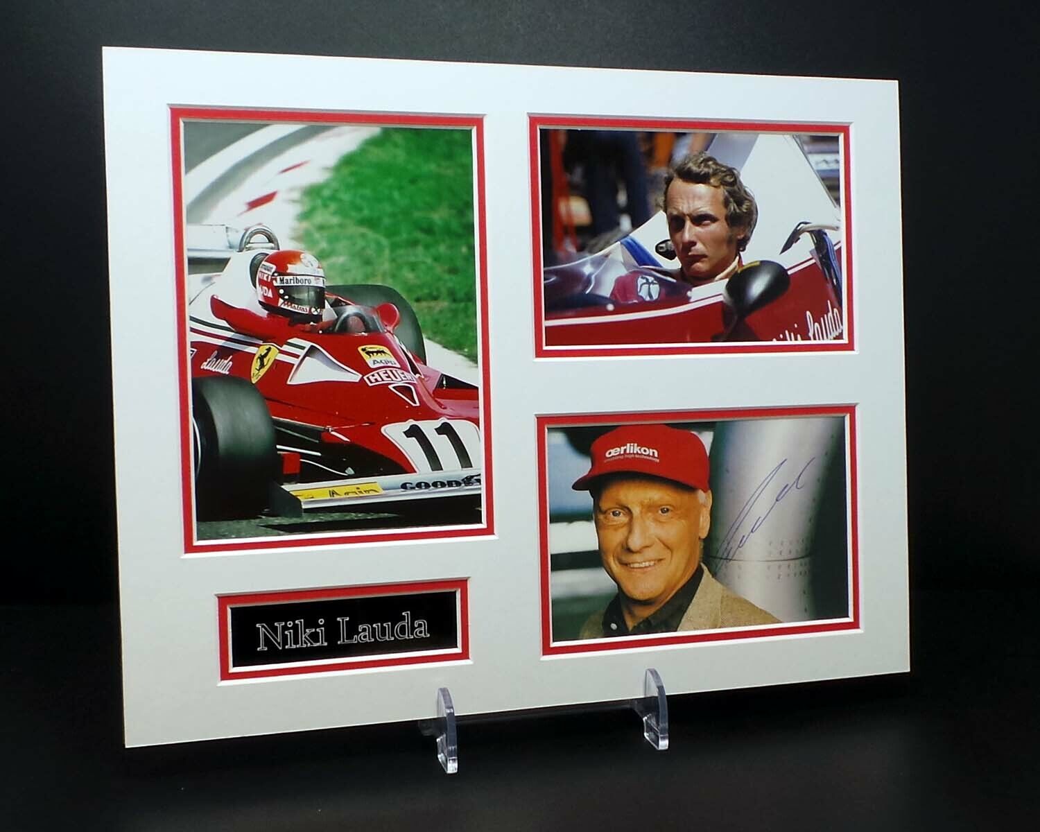 Niki LAUDA F1 Former Ferrari Driver Signed Mounted Photo Poster painting Display 2 AFTAL RD COA