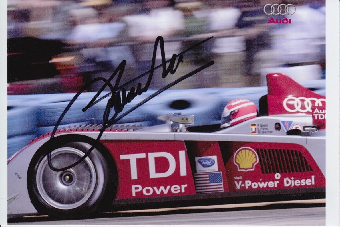 Emanuele Pirro Hand Signed 6x4 Photo Poster painting - Le Mans Autograph.