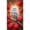 Eule und Blume komplette DIY-5D-Runden-Drill Edelsteinkunst-Diamant-Mal-Kits f&uuml;r Erwachsene/Anf&auml;nger Geschenkidee f&uuml;r Heimwanddekoration Diamant-Kunst