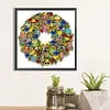 >SALE<5D DIY Partial Special Shaped Drill Diamond Painting Xmas Wreath Kit 30x30cm
