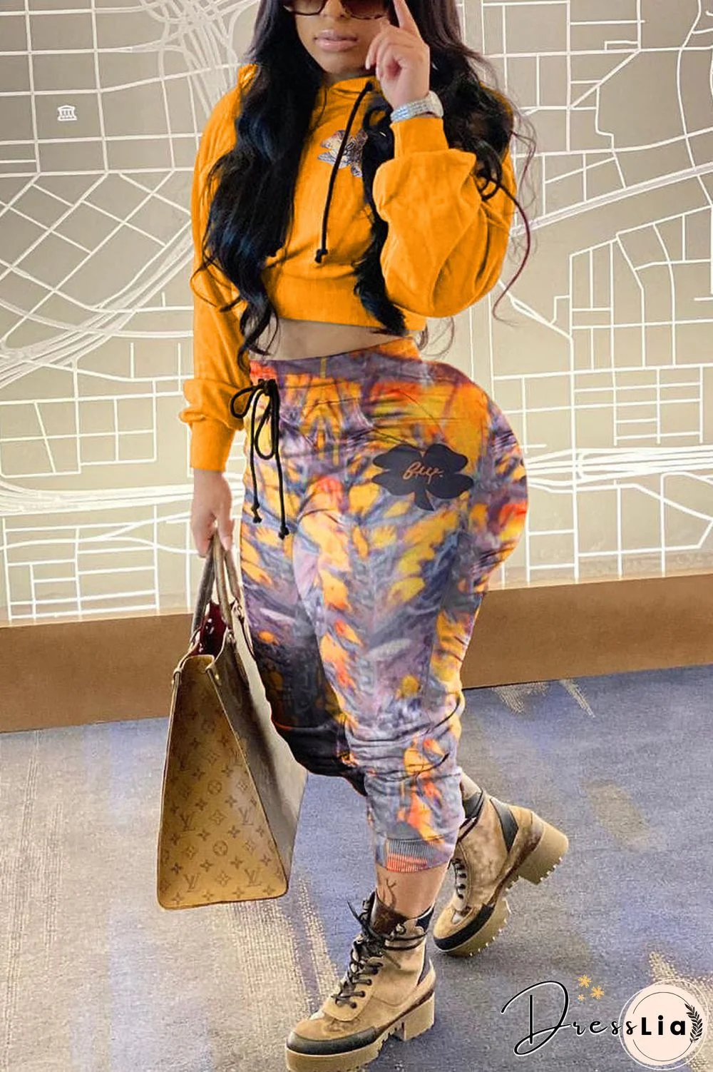 Fashion Casual Print Two Pieces