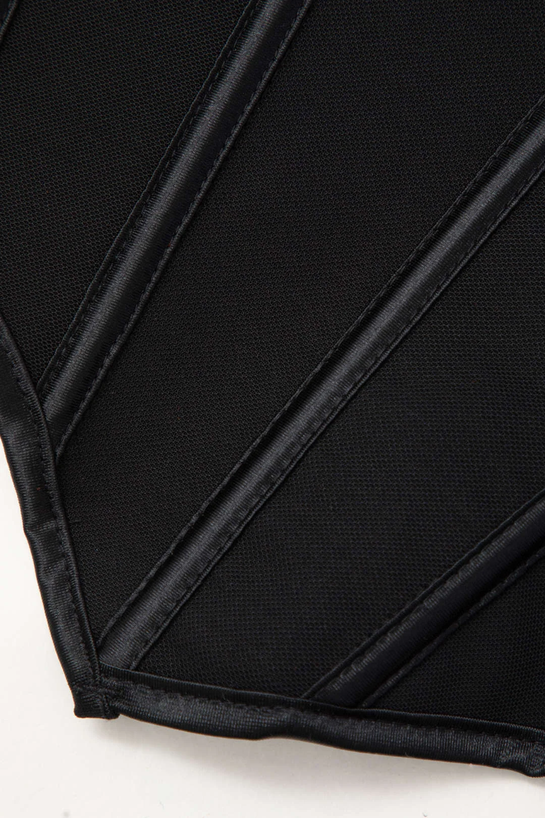 Brownm V Hem Tie Back Corset Top