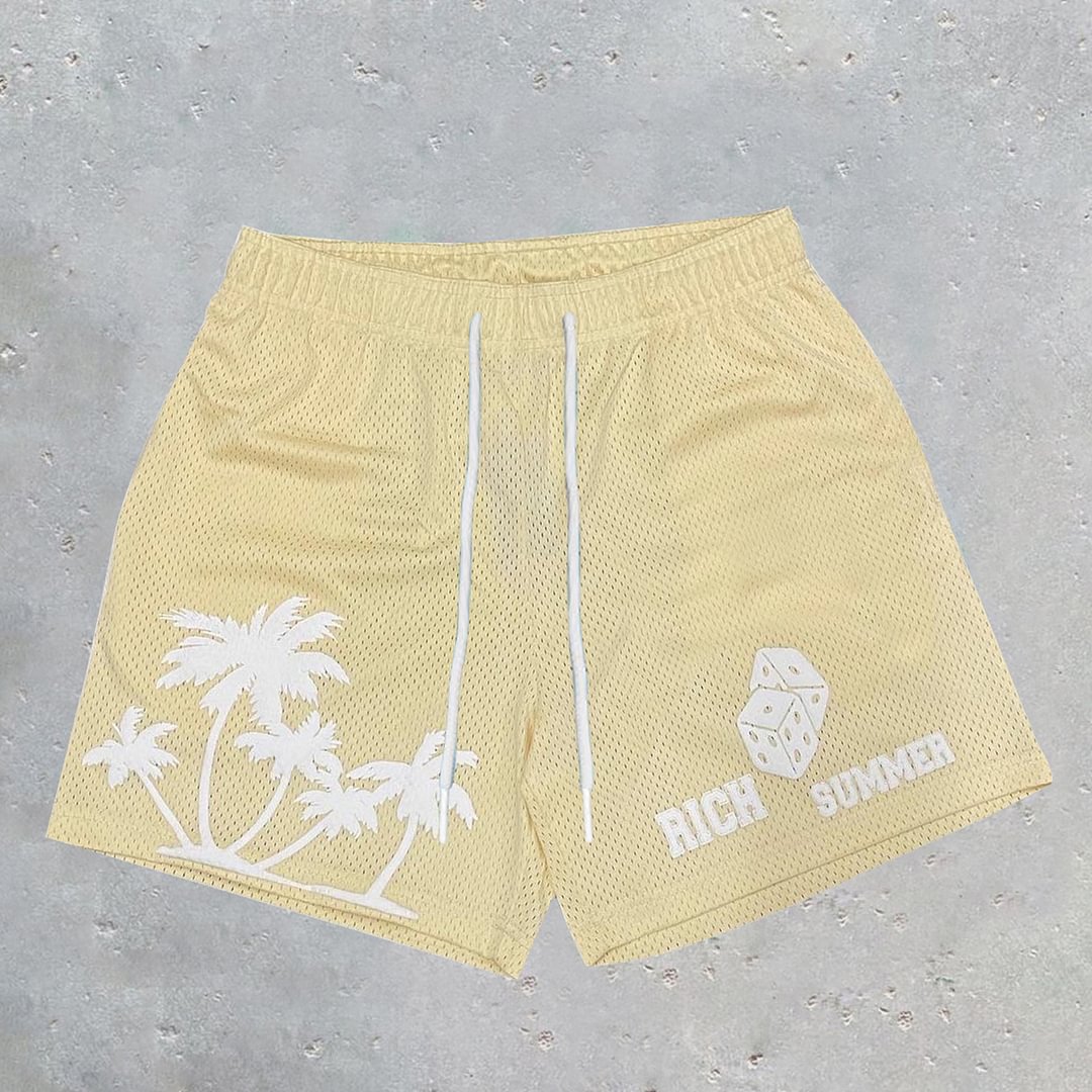 Fashion casual style coconut palm sports shorts