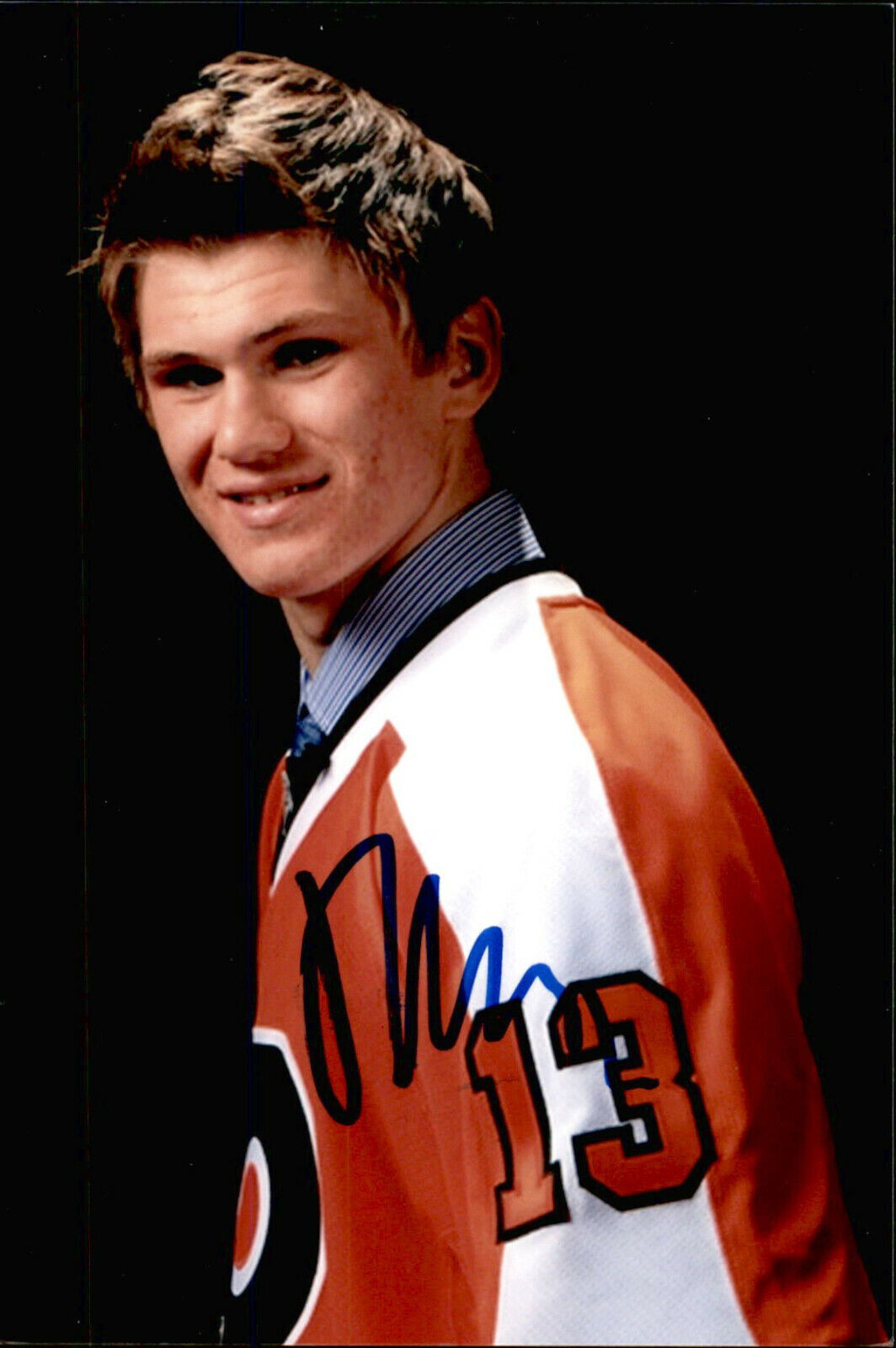 Samuel Morin SIGNED 4x6 Photo Poster painting PHILADELPHIA FLYERS #4