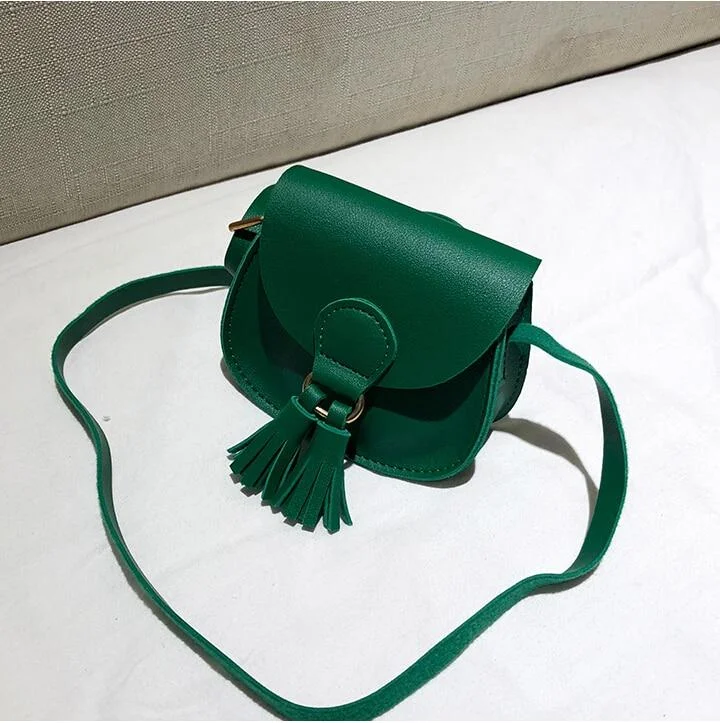 2020 Baby Summer Clothing Women Girls Fashion Small Shoulder Bag Leather Waist Bag Solid Tassel Handbag Ladies Wholesale Gifts