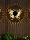 Solar Mandalas Lights Outdoor Waterproof Solar Mandalas Fence Lights Warm White Back Porch Decor for Patio Front Door Yard Deck Stair