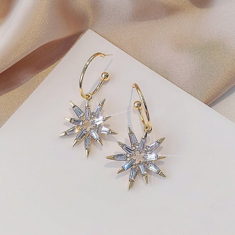 'Make A Wish' Crystal Star Earrings