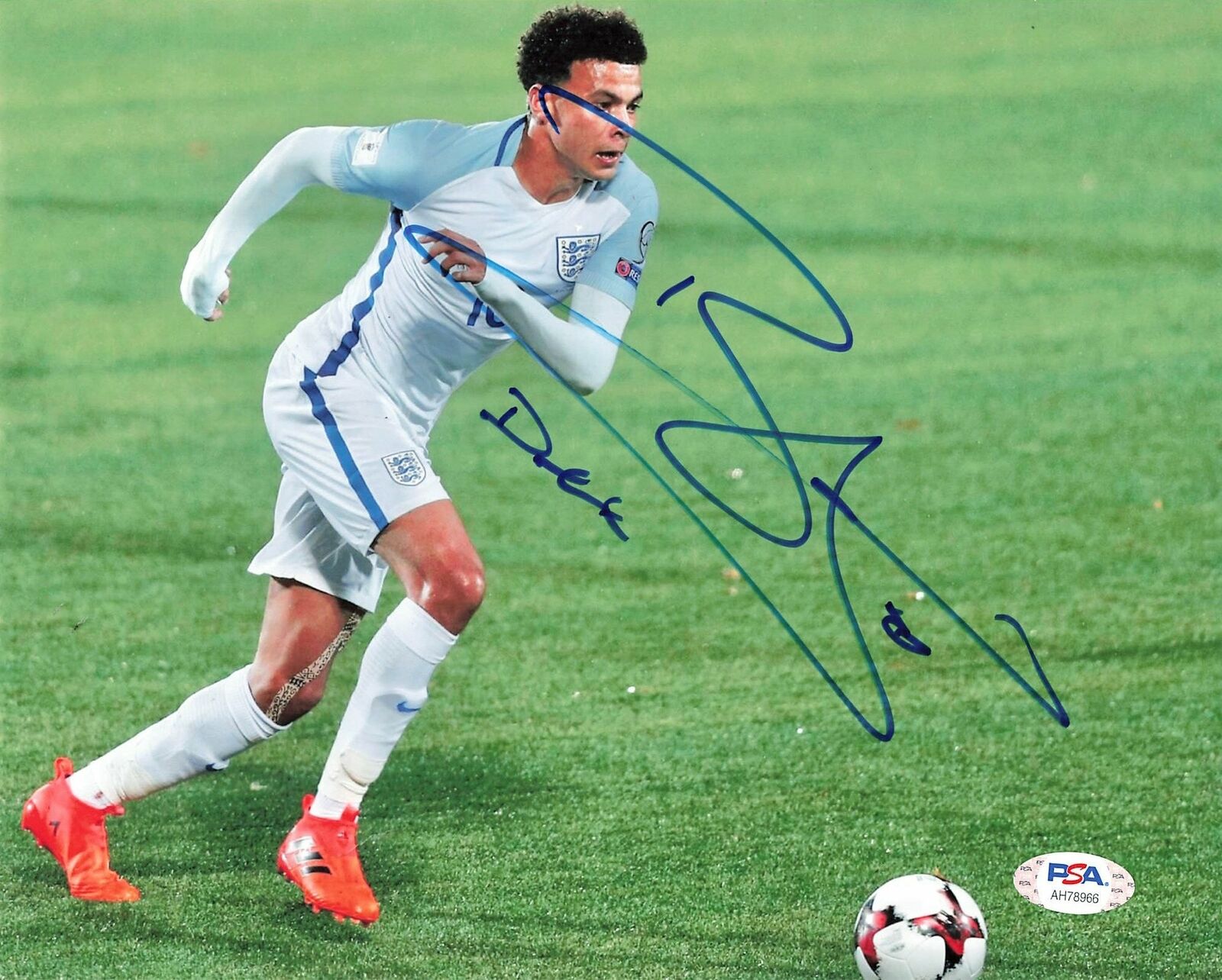 Dele Alli signed 8x10 Photo Poster painting PSA/DNA Team England Autographed