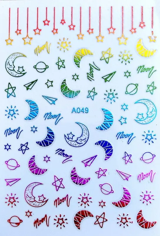 Merry Christmas Nail Art Decals Decoration Self Adhesive Nail Art Stickers Manicure Design White Snow Sticker for Nail Design-Nail Inspo