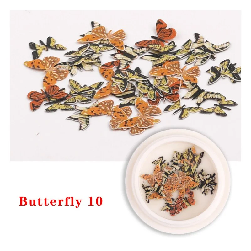 Spring Summer Flower Nail Decoration Wood Pulp Paper Mini Daisy Simulation Flower Butterfly Fashion DIY Nail Art Design Charm