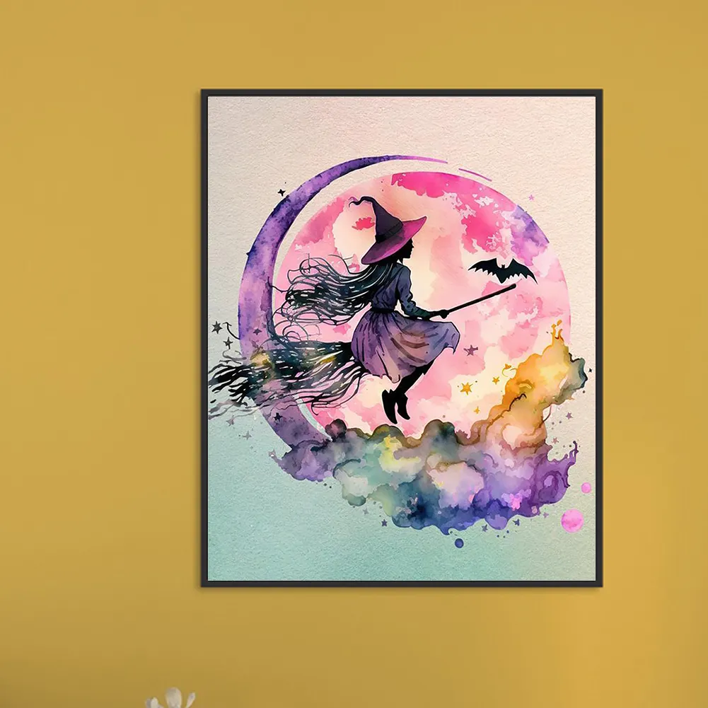 Full Round Diamond Painting 40*50cm - Flying Witch