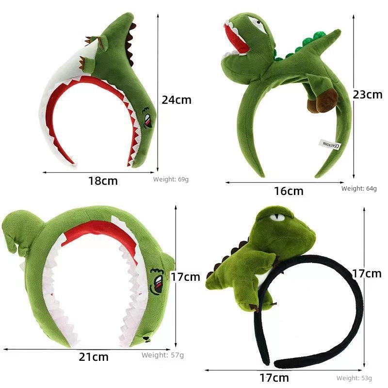 Korean Style Internet Celebrant Cartoon Animal Headband Small Dinosaur Yellow Fish Shark Scream Duck Headband Cute Funny Headband
