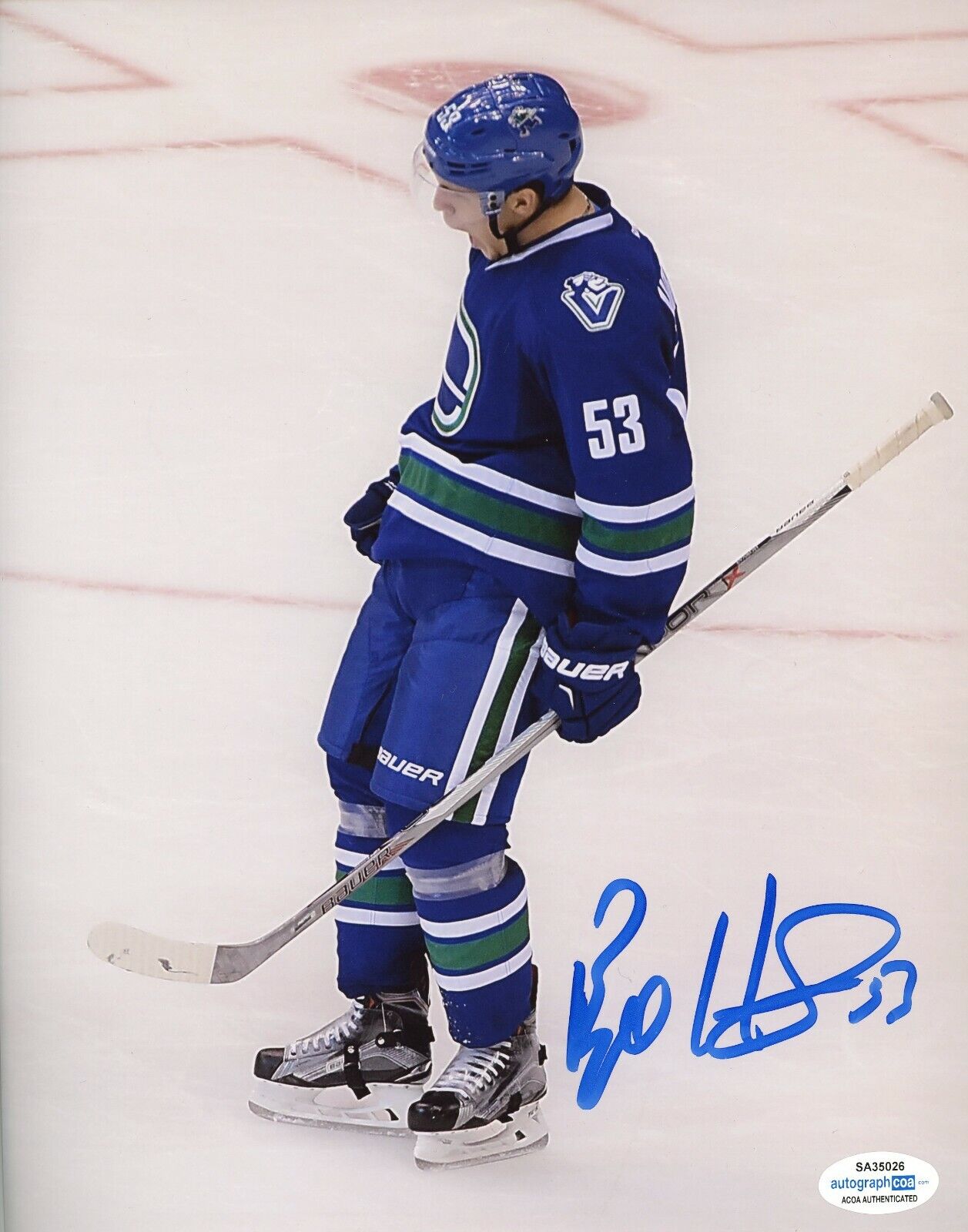 Vancouver Canucks Bo Horvat Signed Autographed 8x10 NHL Photo Poster painting ACOA AA