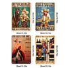 4pcs - Cowboy Girls - Vintage Metal Signs(8*12Inch/12*16Inch)