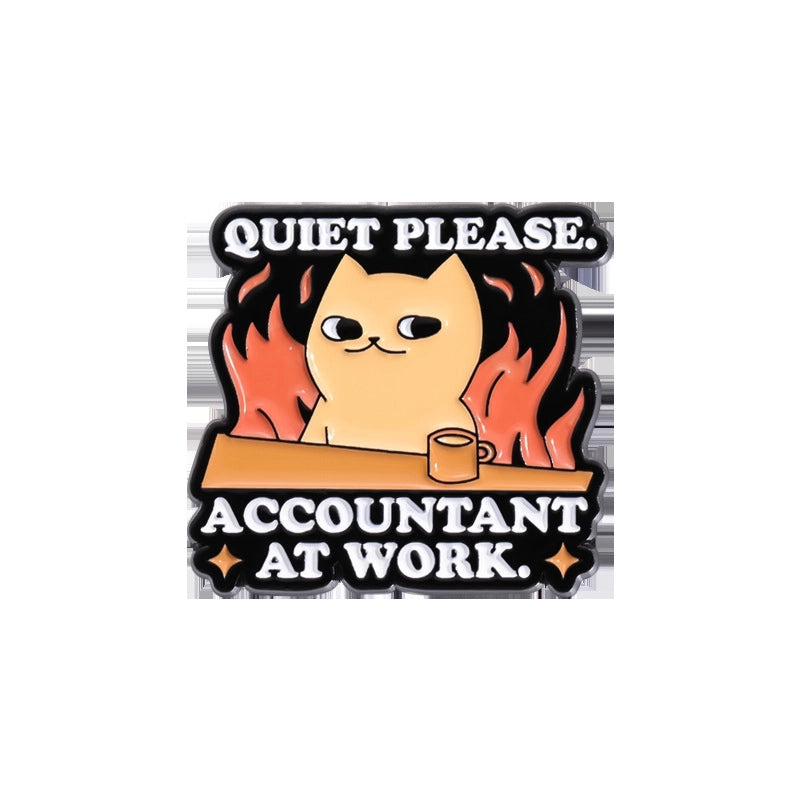 Cartoon Style Pin Letter Alloy Stoving Varnish Unisex Brooches