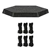 Round Sun Protection Canopy Tear  Weather  Outdoor Protector Multi Purpose Full Coverage Sunshade for Backyard Garden Lawn Patio Use