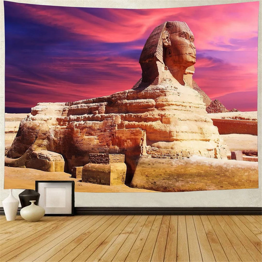 Yellow Ancient Egypt Tapestry Wall Hanging Old Culture Printed Hippie Egyptian Tapestries Wall Cloth Home Decor Vintage Tapestry