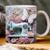 Tasse à coudre florale 3D 