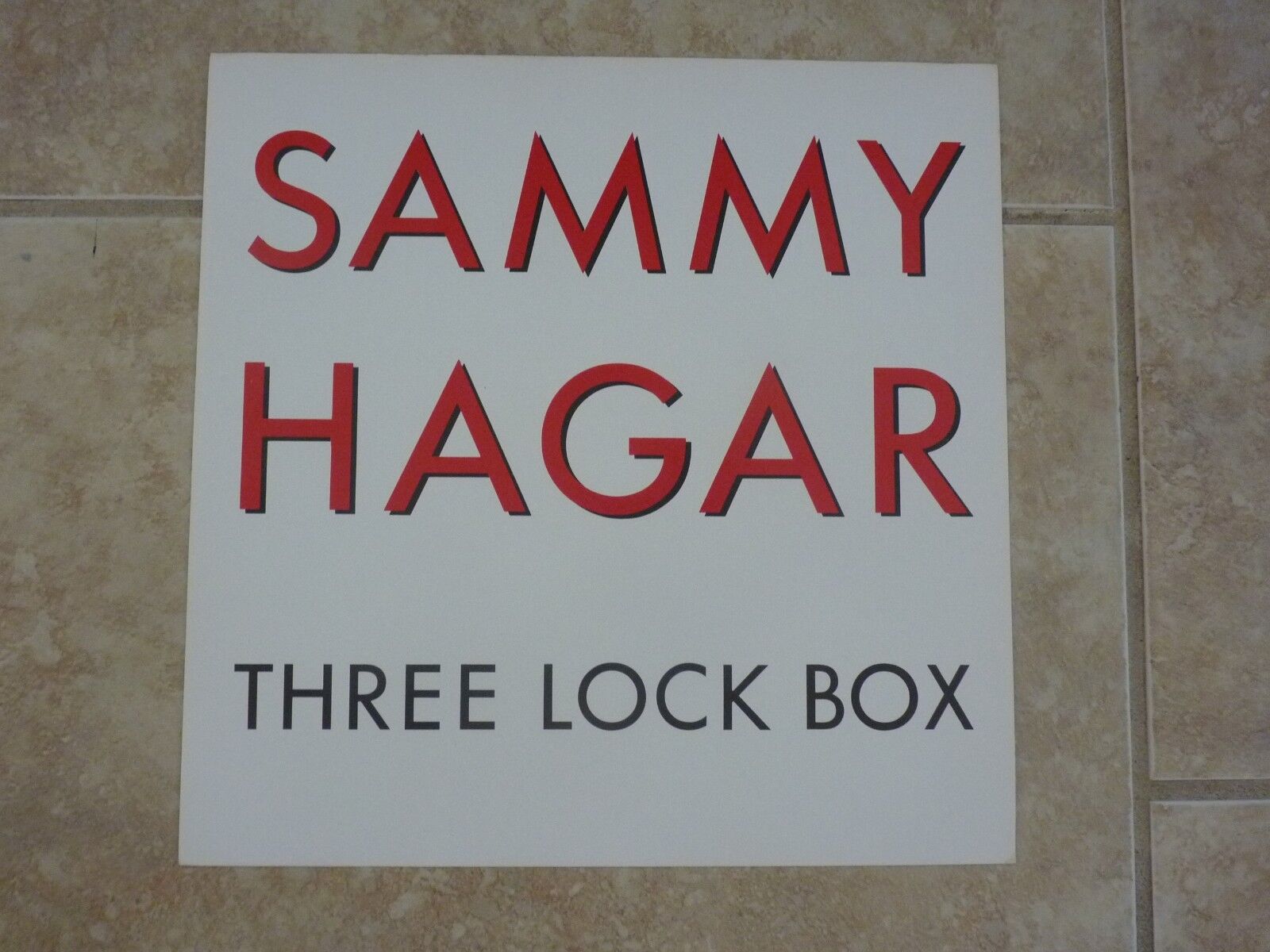 Sammy Hagar Three Lock Box Van Halen Promo LP Record Photo Poster painting Flat 12x12 Poster