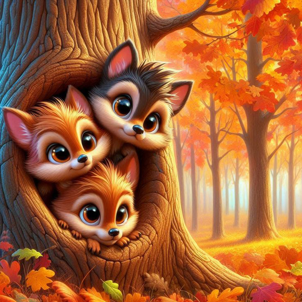 Squirrel 40*40cm(canvas) full round drill diamond painting