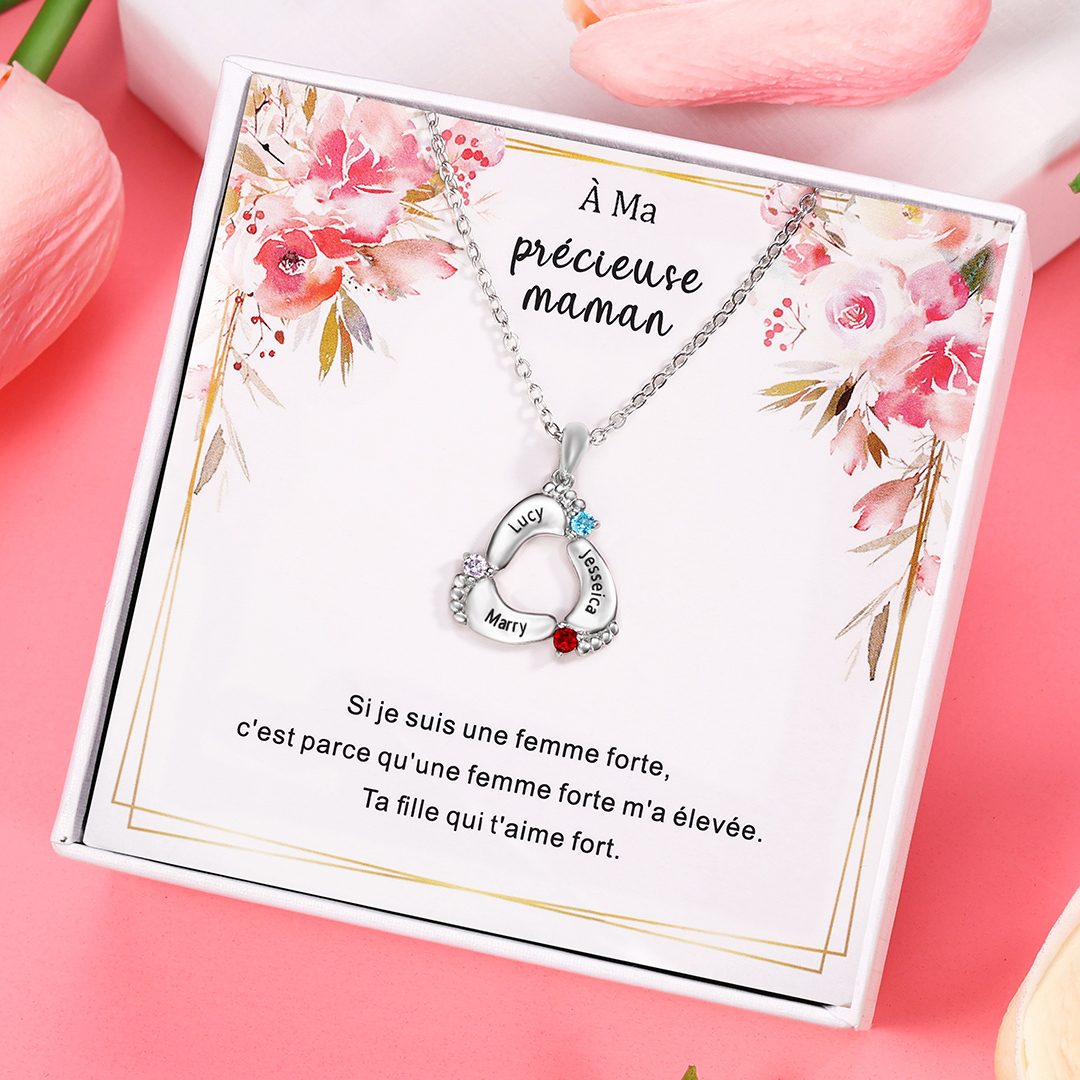 Collier Personnalisé Maman & Bébé – Gravure Texte et Design au Choix