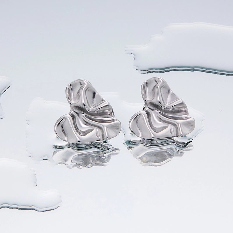 1 Pair Minimalist Geometric Plating Titanium Steel 18K Gold Plated Ear Studs