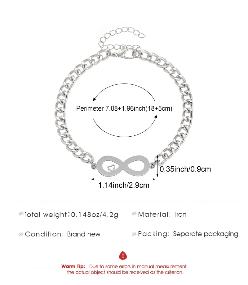 Infinity Symbol Number 8 Love Bracelet