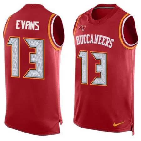 Buccaneers #13 Mike Evans Red Team Color Men's Stitched NFL Limited Tank Top Jersey