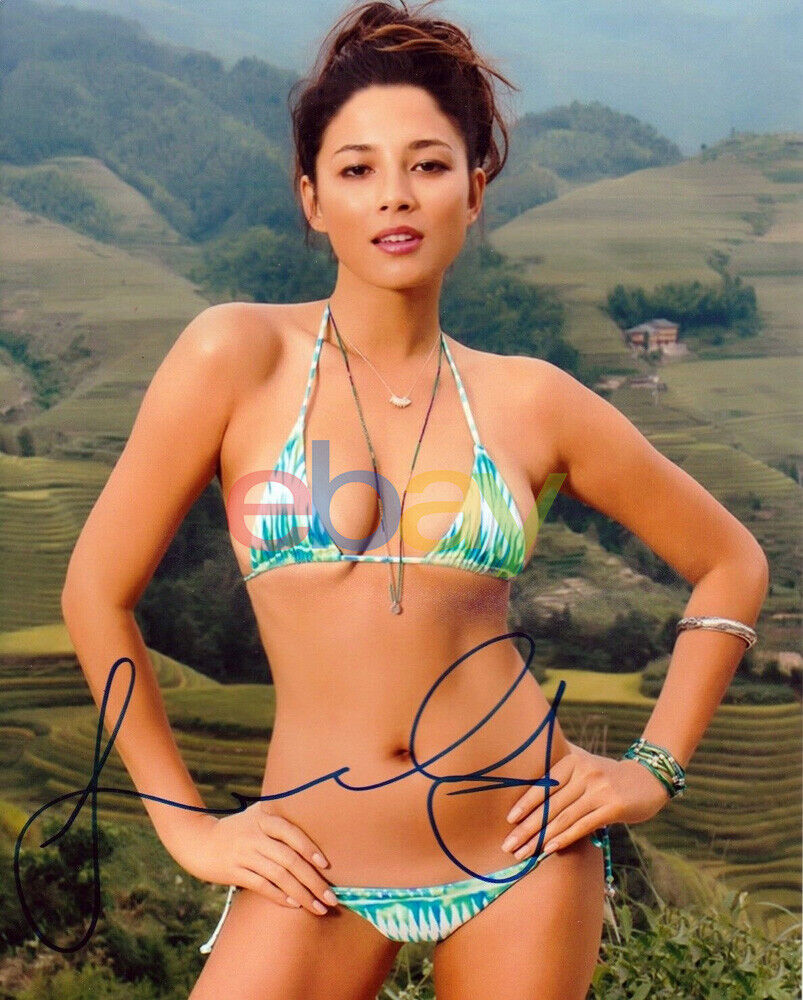 JESSICA GOMES SIGNED 8X10 Photo Poster painting SWIMSUIT MODEL AUTOGRAPH AUTO reprint