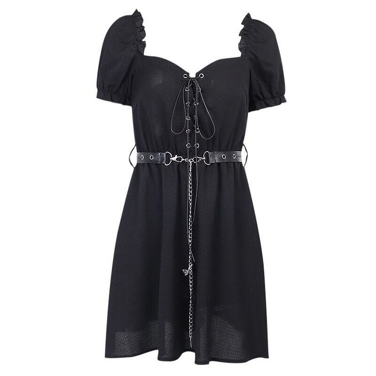 Puff Sleeves Dress