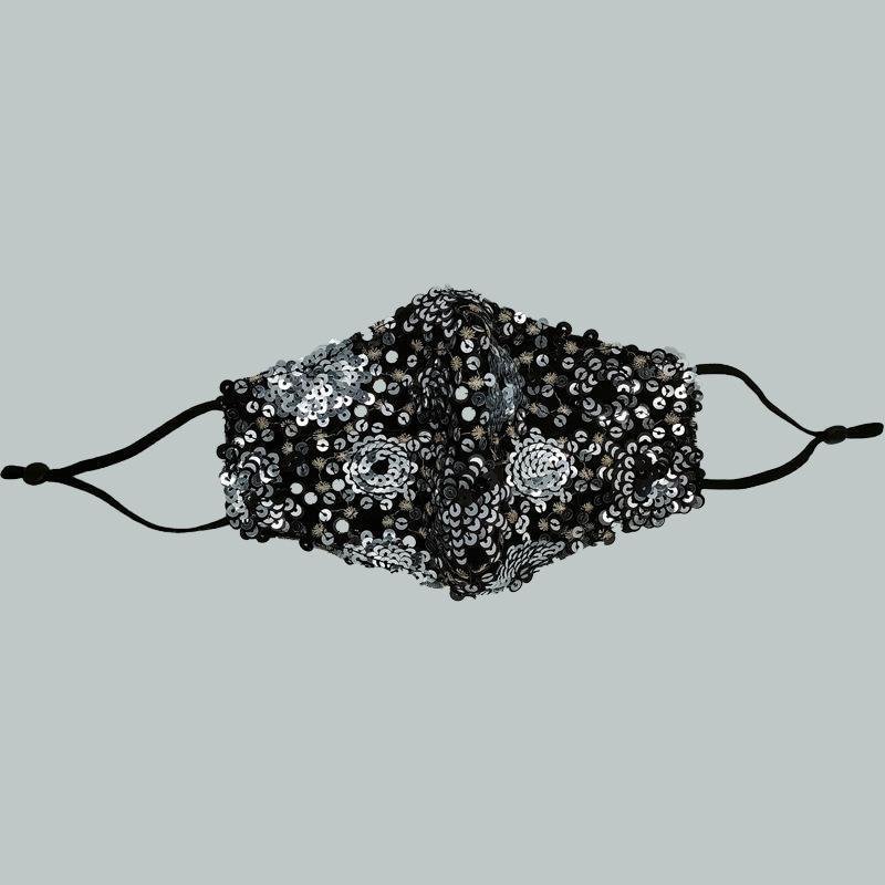Breathable sequins decorated transparent mask