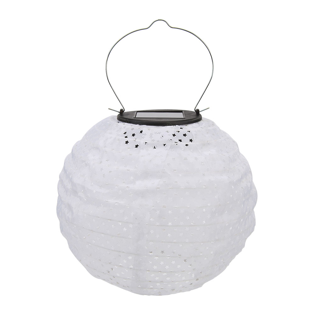 

8 inch Solar LED Lantern Waterproof Chinese Hang-Solar Light, White, 501 Original