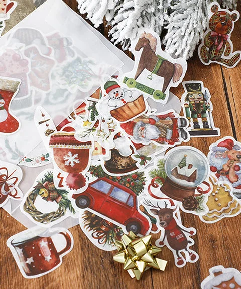 160 Pcs Christmas Time Washi Stickers Set