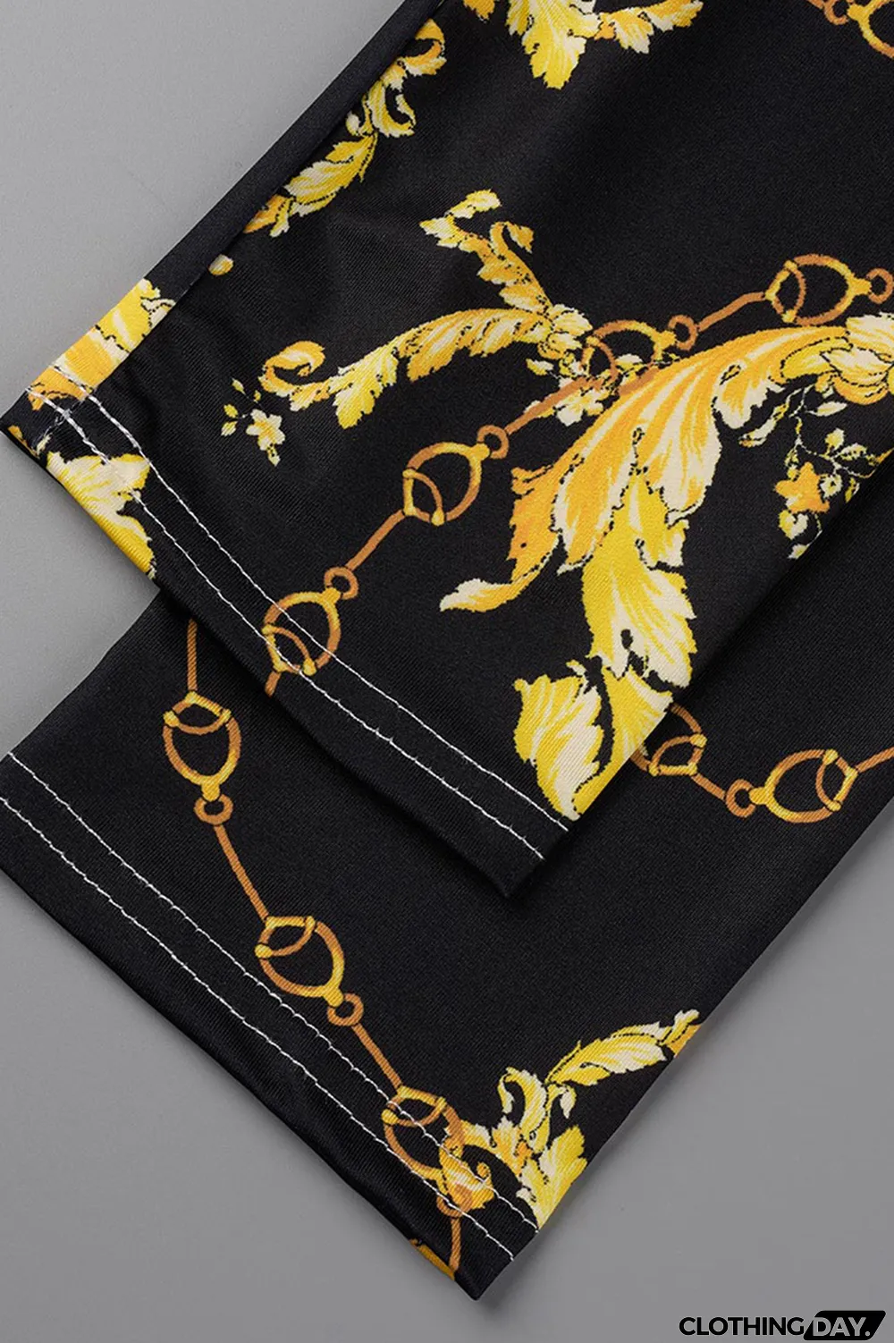 Black Fashion Casual Print Patchwork Backless O Neck Sleeveless Two Pieces