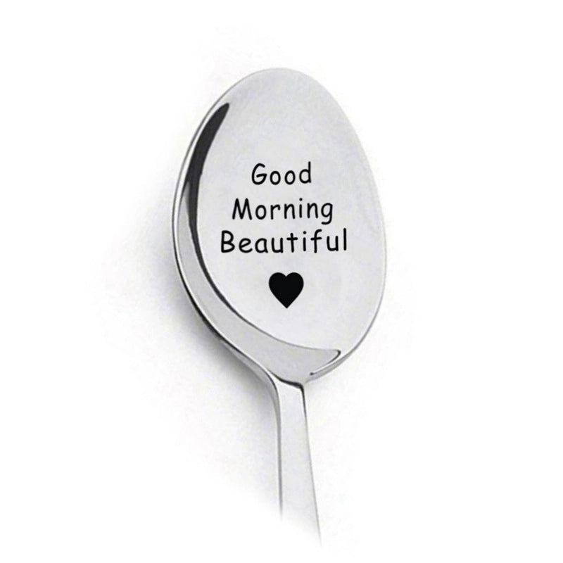 Fashion Letter Stainless Steel Spoon