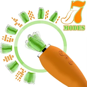 Carrot Vibrator Female Masturbator Vibration Av Automatic Heating Sucking Tongue Licker Pluggable