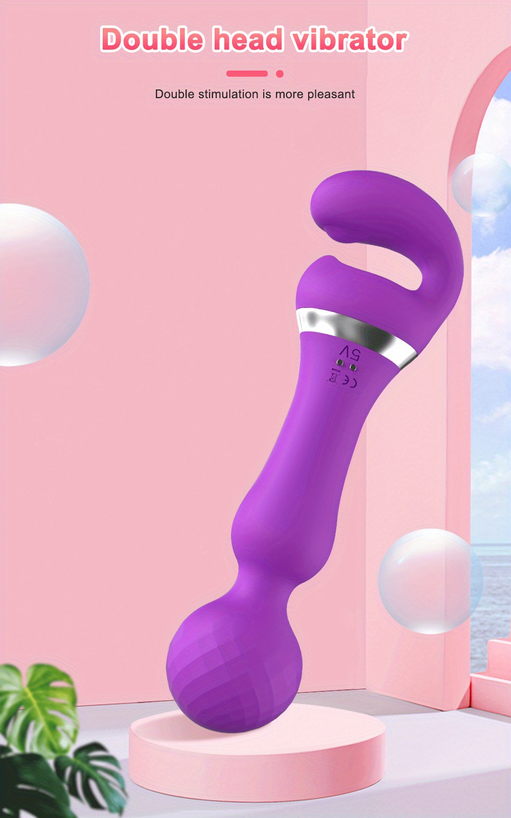 Double Head G Spot Vibrator with 10 Vibration Modes