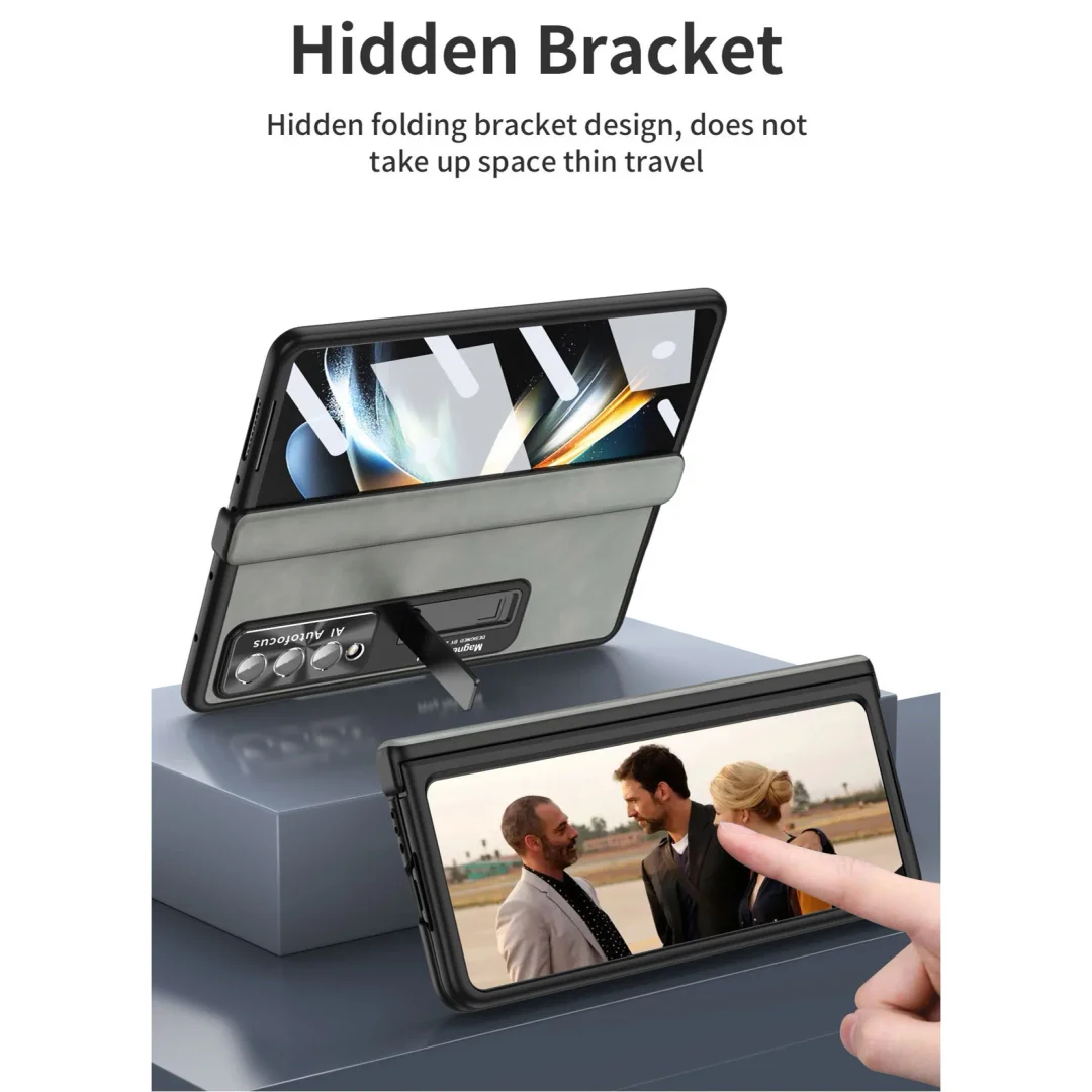 Applicable To Samsung ZFold3/ZFold4 Magnetic Hinge Folding Protective Sleeve