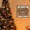 Diamond Painting-DIY Crystal Rhinestone Xmas Train(40*40 CM)