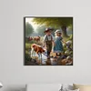 Country Farm Kid-Full Round Diamond Painting 40*40CM