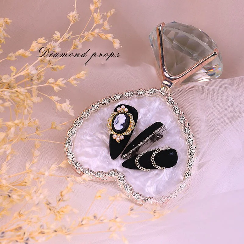 Nail Art Display Board Hand Model Photo Ornament Nail Tips Display Stand Manicure Accessories For Nail Art Diamond Showing Tools-Nail Inspo