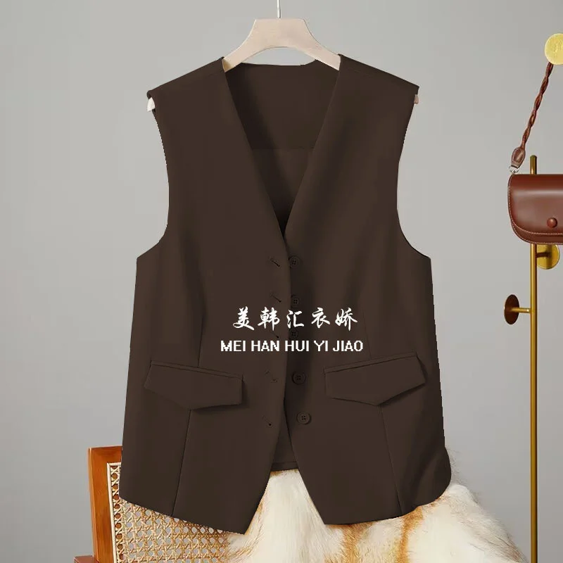 Toloer Toloer Vest Female 2024 Spring And Autumn New Korean Version Of Foreign Style Fashion Trend Vest Small Horse Clip Suit Jacket-Outfit Ideas