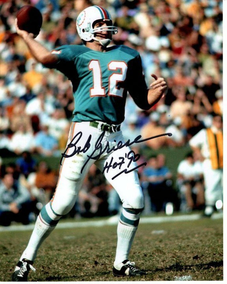 Bob griese signed autographed nfl miami dolphins 8x10 Photo Poster painting