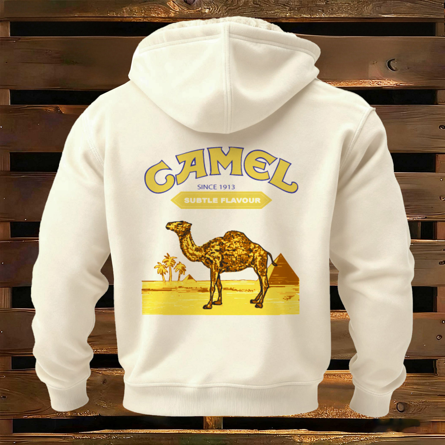 Stylish Graphic Design Fleece-lined Hooded